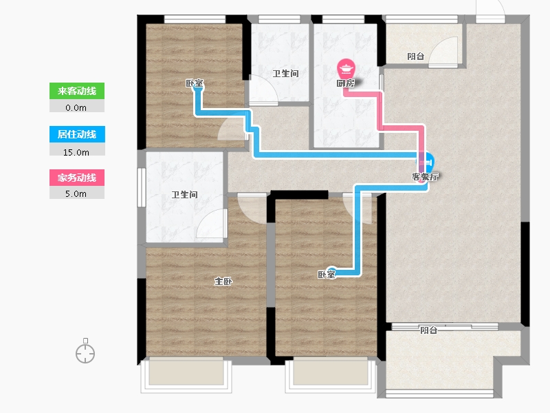 河南省-许昌市-禹州建业春天里-108.00-户型库-动静线