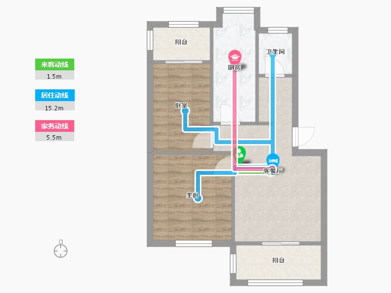 四川省-成都市-六菱-58.00-户型库-动静线