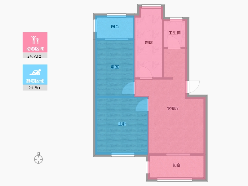 四川省-成都市-六菱-58.00-户型库-动静分区