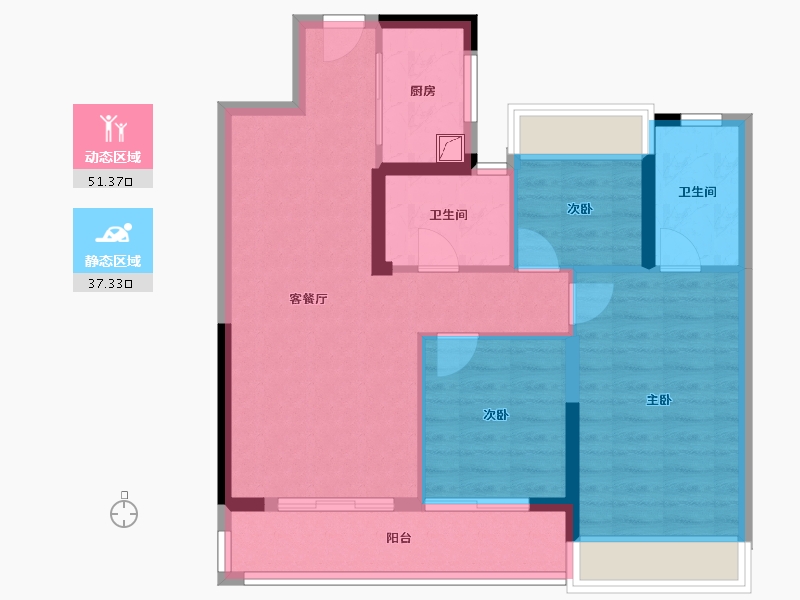 湖北省-武汉市-城投融创国博城-79.20-户型库-动静分区