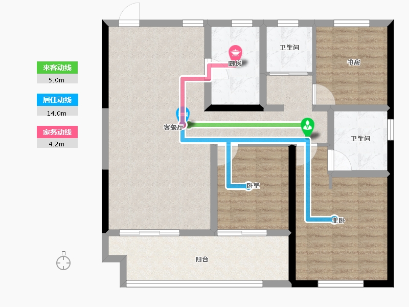 山东省-青岛市-海信红岛府璟悦-94.40-户型库-动静线