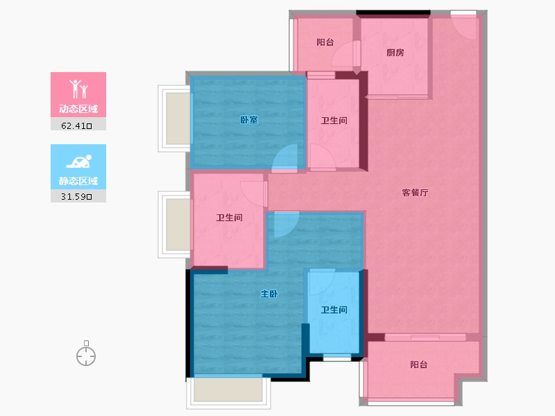 广东省-阳江市-绿地阳江城际空间站-83.96-户型库-动静分区