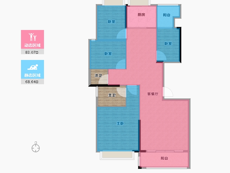 广东省-揭阳市-华美春天-150.17-户型库-动静分区