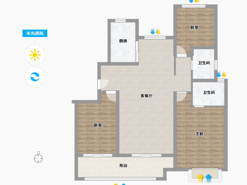 山东省-青岛市-中海樘院-112.00-户型库-采光通风