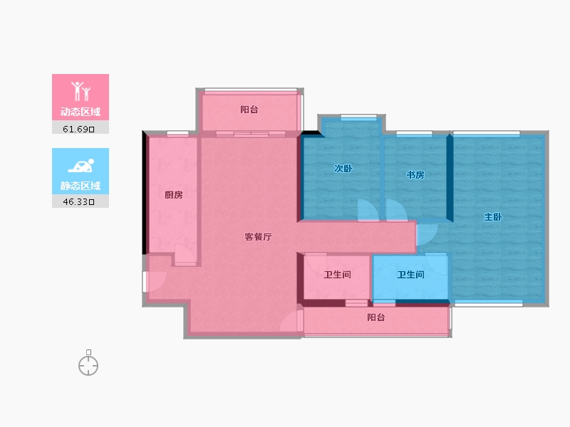 广东省-中山市-华发商都-92.00-户型库-动静分区