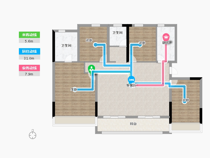 河南省-郑州市-银基湖山壹品-138.05-户型库-动静线