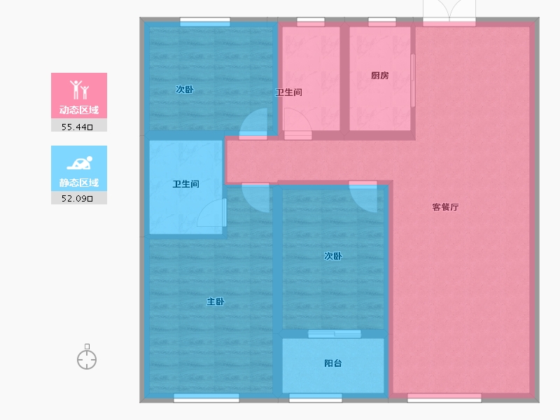 河北省-邢台市-永康上东御府-96.00-户型库-动静分区