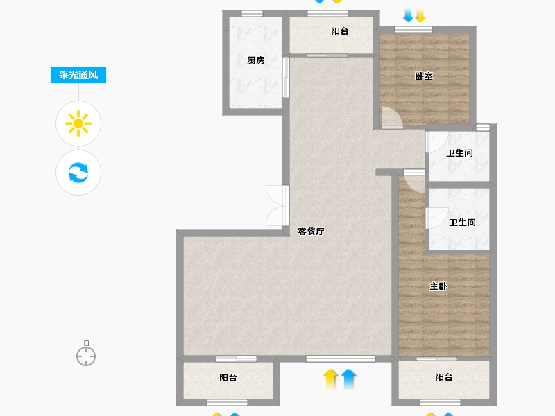 河北省-邢台市-永康上东御府-116.08-户型库-采光通风