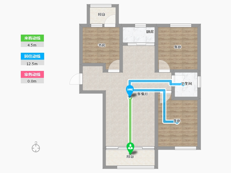 河北省-邢台市-瀚业紫御澜湾-83.20-户型库-动静线