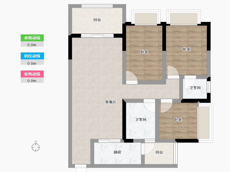 重庆-重庆市-奥园誉峯-77.14-户型库-动静线