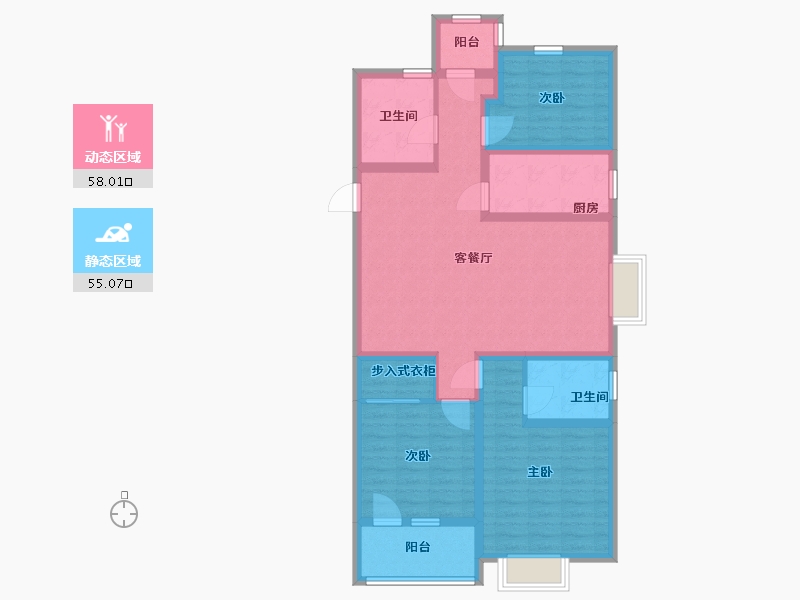 山东省-青岛市-兴源巴黎城-100.00-户型库-动静分区