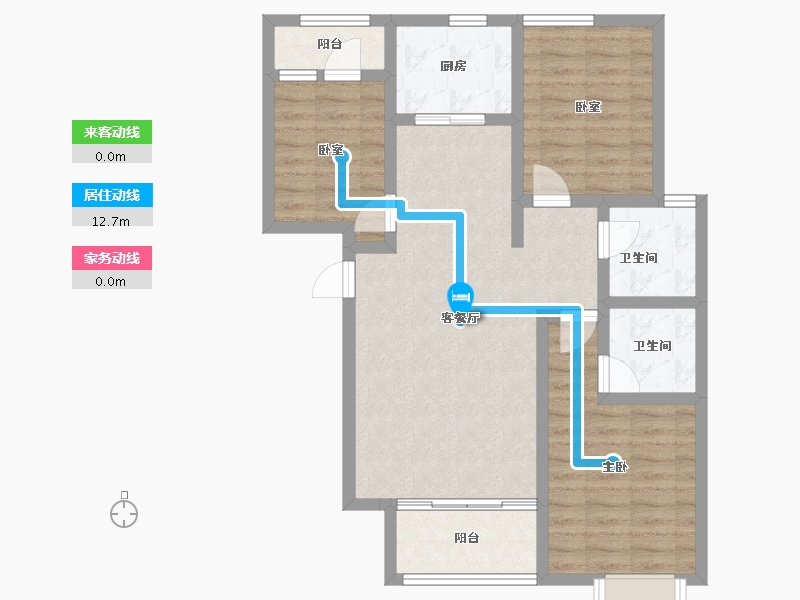 河北省-邢台市-瀚业紫御澜湾-80.72-户型库-动静线