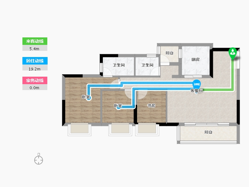 重庆-重庆市-三一云城-81.64-户型库-动静线