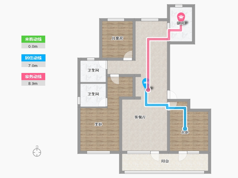 山东省-青岛市-融创澜山壹號-114.40-户型库-动静线