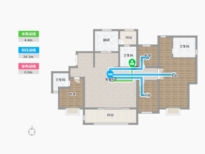 江苏省-苏州市-恒顺·锦润华庭-176.23-户型库-动静线