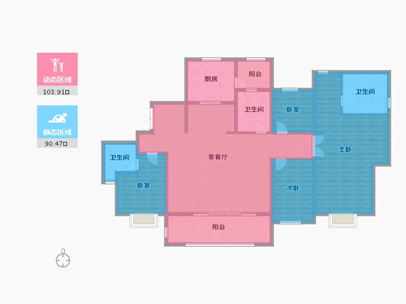 江苏省-苏州市-恒顺·锦润华庭-176.23-户型库-动静分区