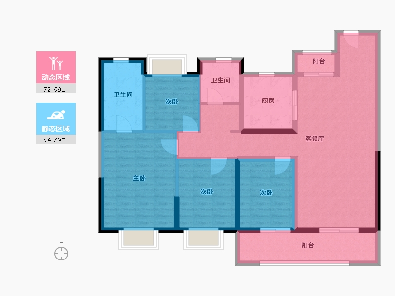 湖北省-武汉市-招商·武汉城建未来中心-114.41-户型库-动静分区