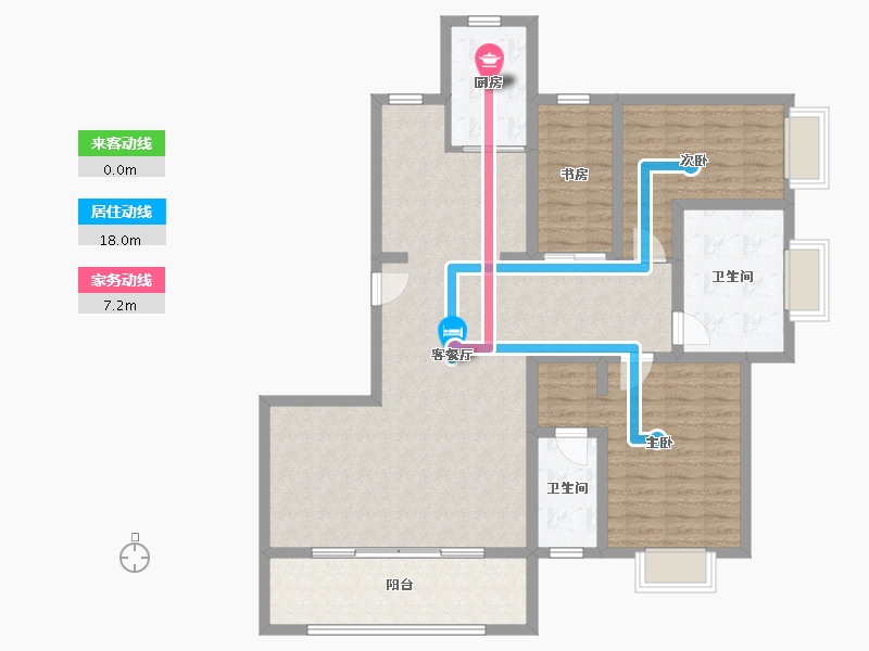 北京-北京市-世界名园-118.00-户型库-动静线