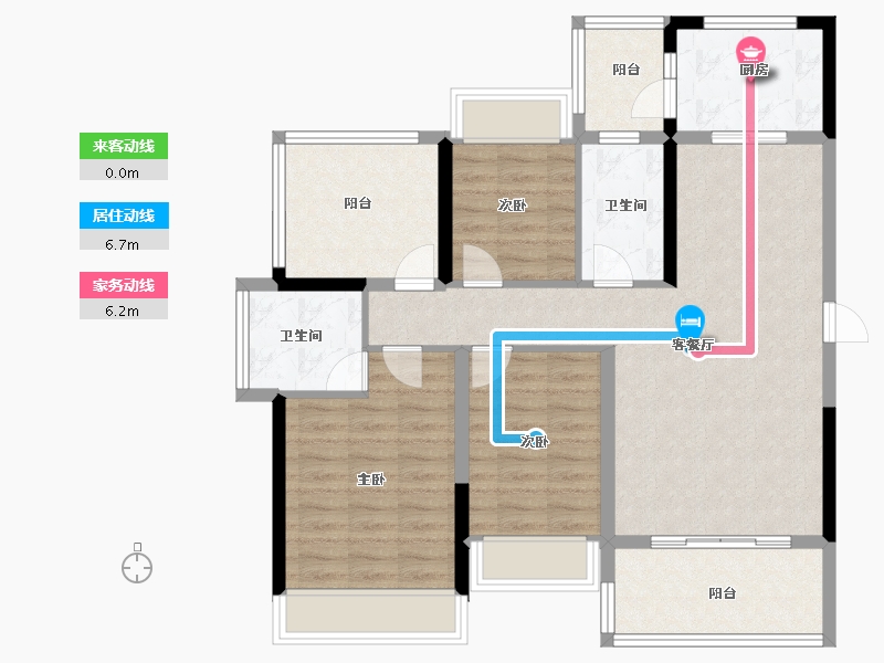 广东省-珠海市-奥园海泉华庭-96.80-户型库-动静线