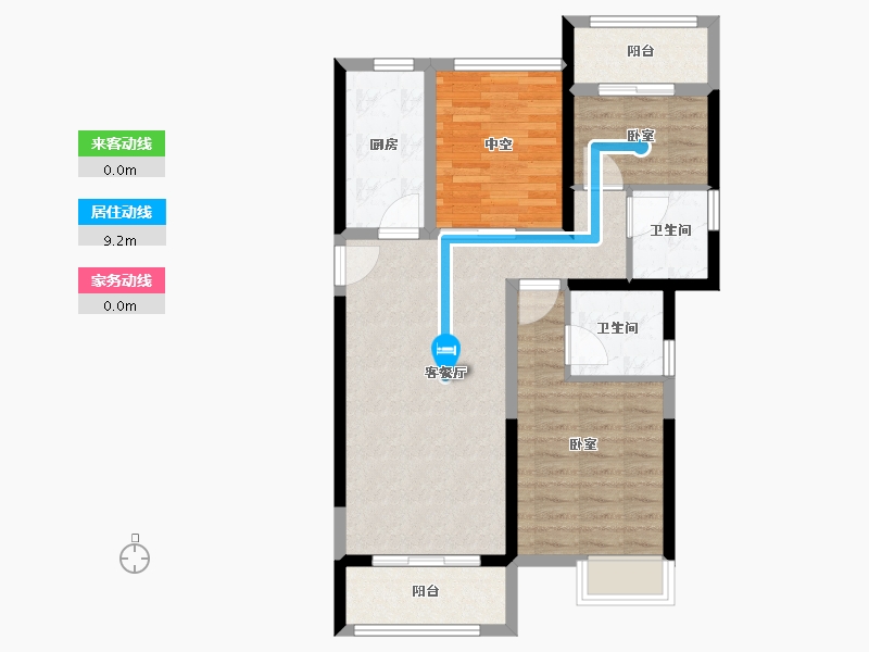 福建省-漳州市-经发湖畔首府-70.41-户型库-动静线