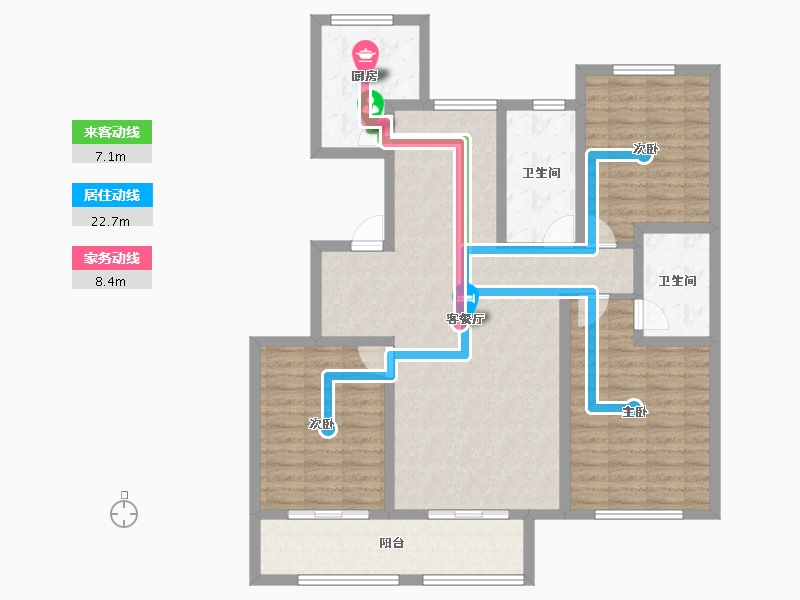 山东省-泰安市-城开·玉园-112.05-户型库-动静线