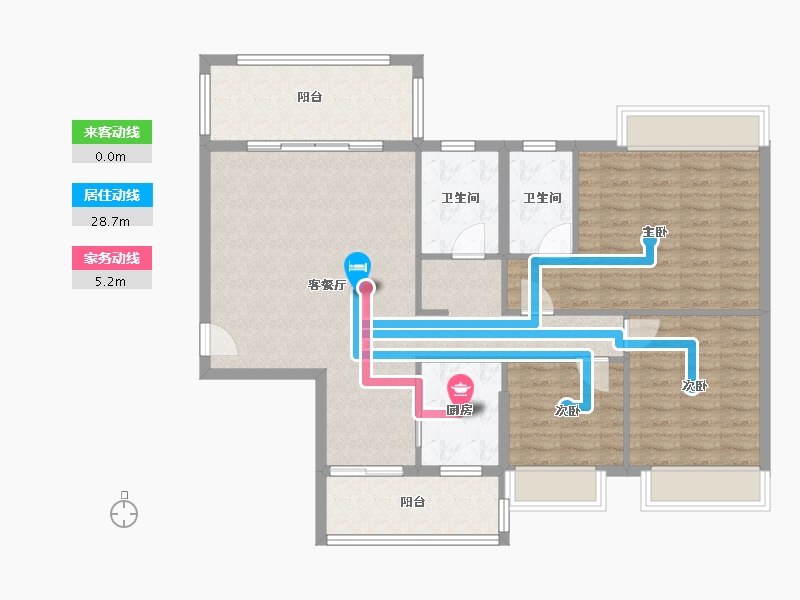 广东省-阳江市-浩大岭南新邨-104.80-户型库-动静线