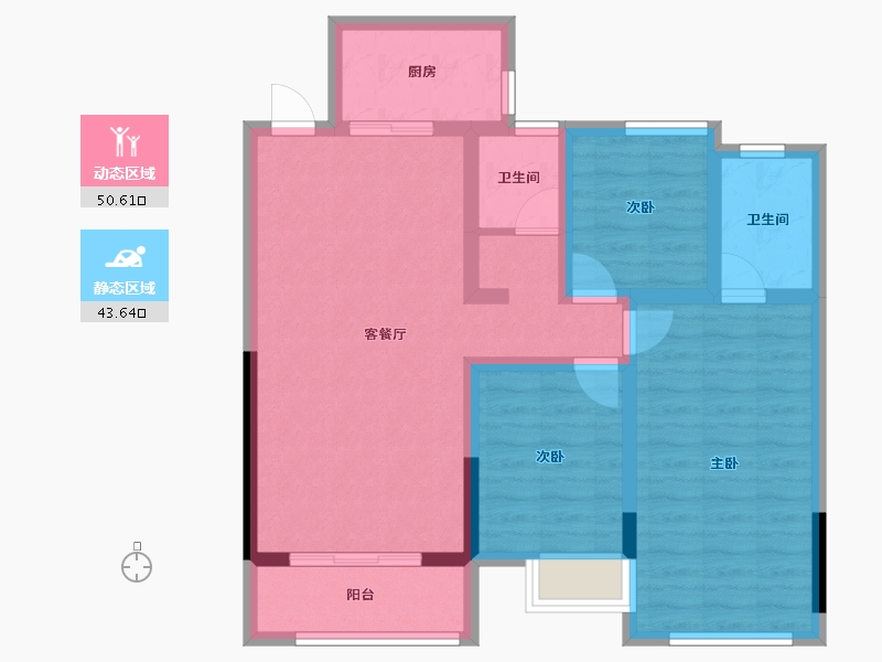 湖北省-黄石市-莲花湖·東景城-83.40-户型库-动静分区