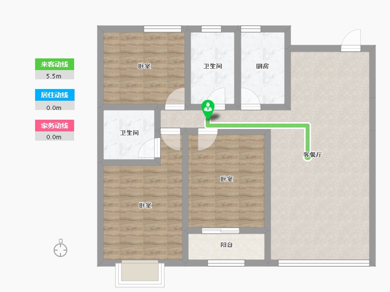 河北省-邢台市-滨河上智家园-87.79-户型库-动静线