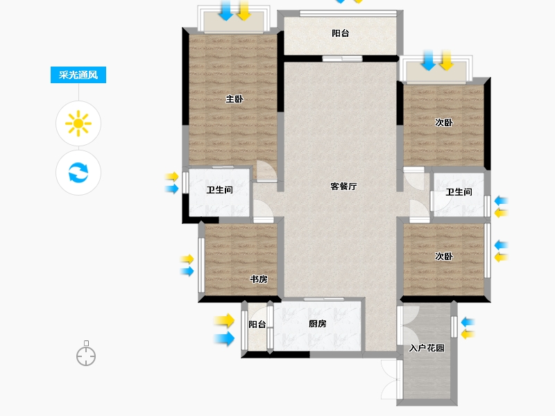 四川省-成都市-华熙528艺术村-118.00-户型库-采光通风