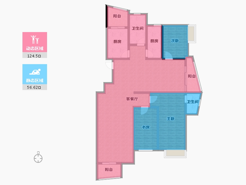 河南省-焦作市-孟州宏业鑫城-163.21-户型库-动静分区