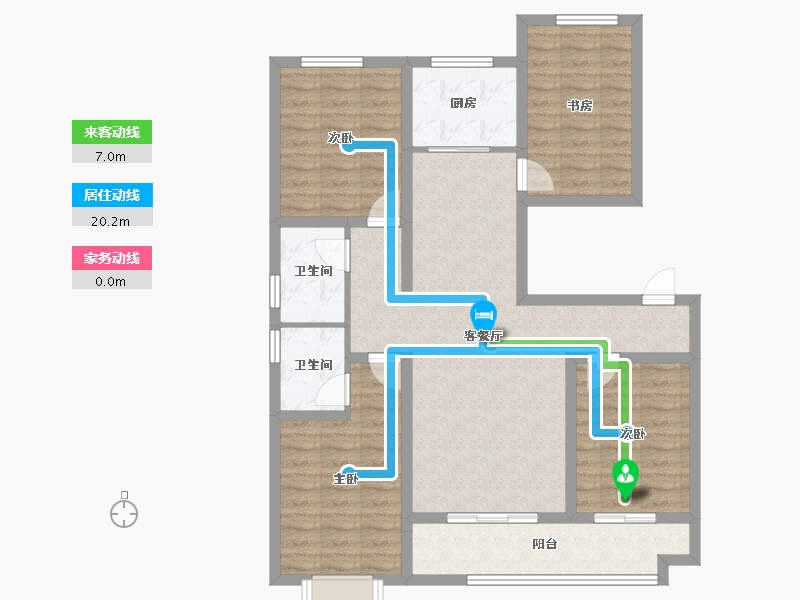 山东省-潍坊市-贵隆华府-102.97-户型库-动静线