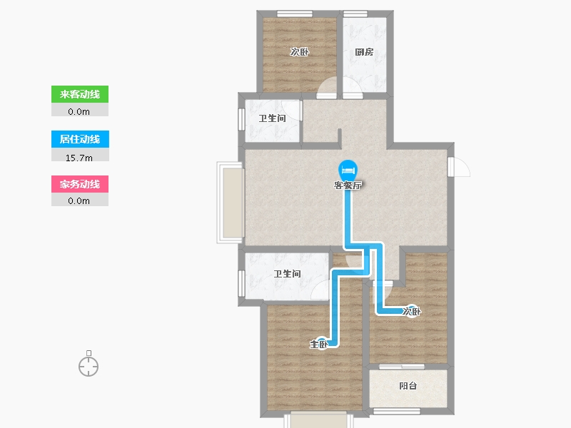 山东省-青岛市-海信观澜住宅-96.00-户型库-动静线