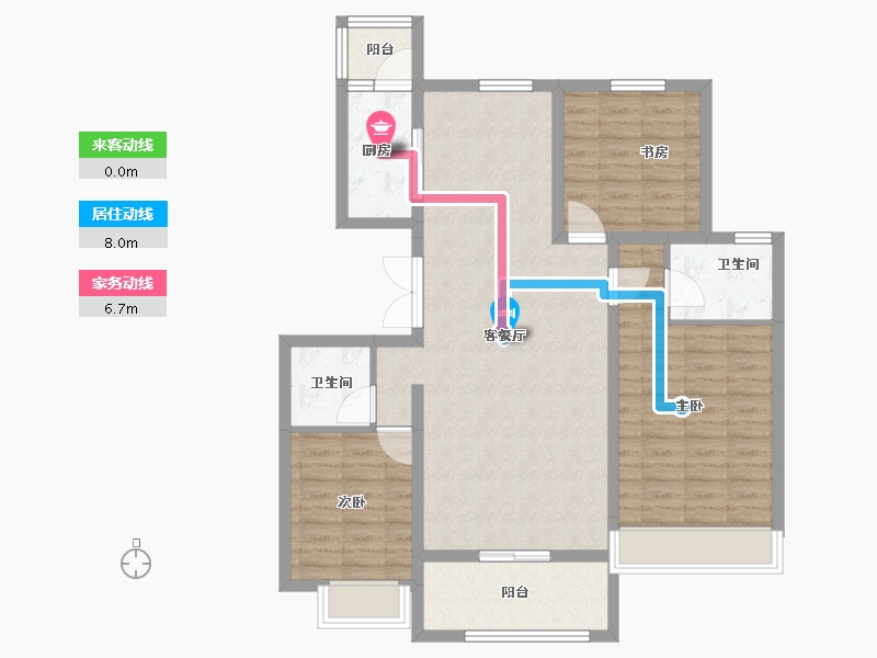 河北省-邢台市-旭阳学府西区-98.40-户型库-动静线