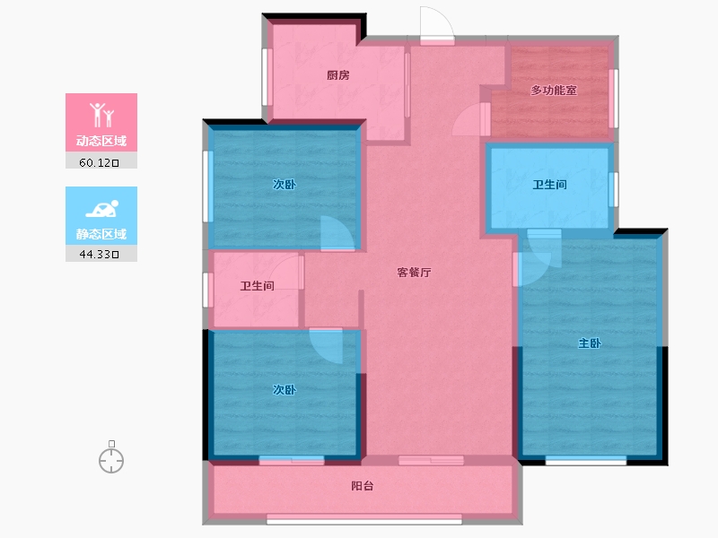 湖南省-长沙市-创和公园壹号-97.56-户型库-动静分区