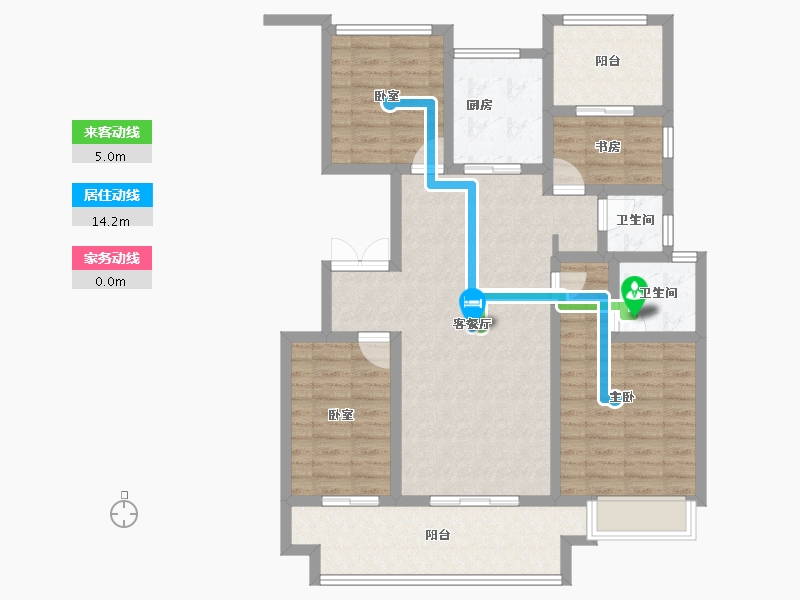 安徽省-阜阳市-红星美凯龙翰林华府​-100.80-户型库-动静线