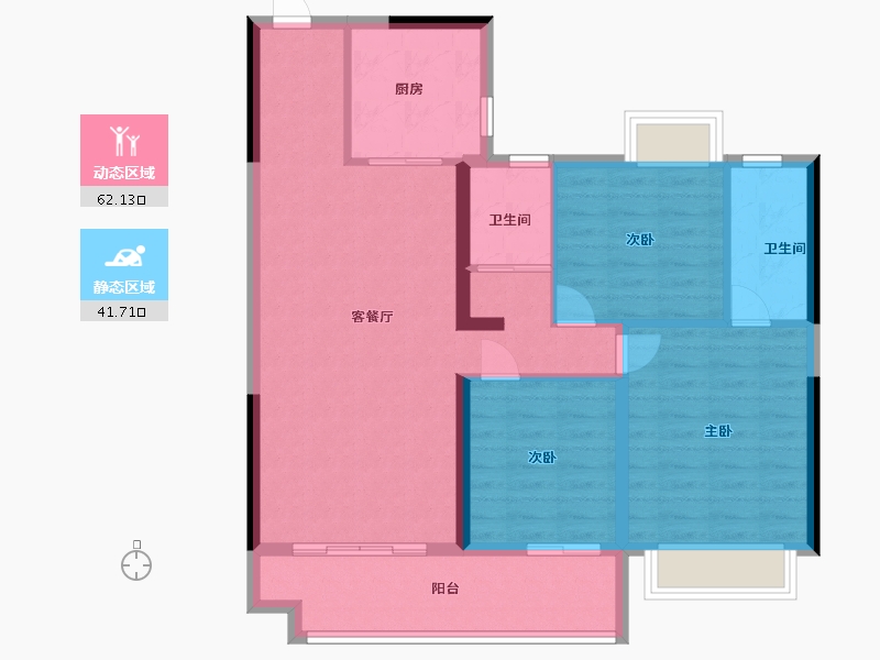 江西省-萍乡市-碧桂园-93.60-户型库-动静分区