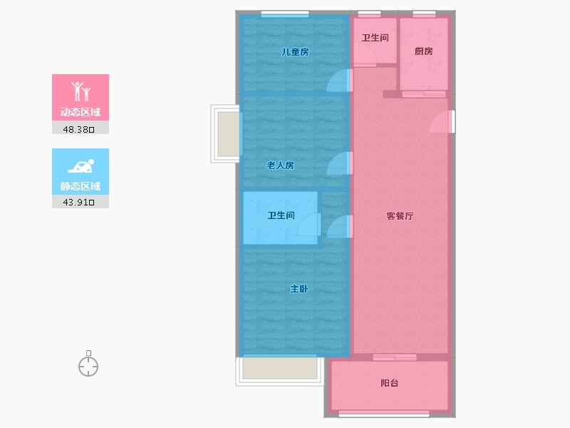 河南省-洛阳市-保利大都会-83.00-户型库-动静分区