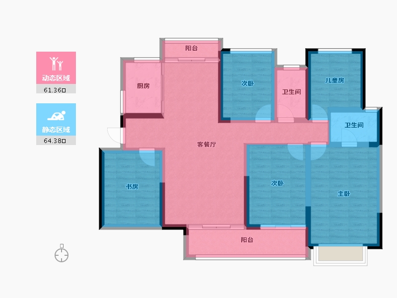 广西壮族自治区-百色市-龙湾观澜学府-112.04-户型库-动静分区