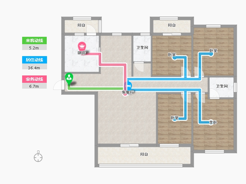 湖北省-宜昌市-康居阳光城-120.00-户型库-动静线