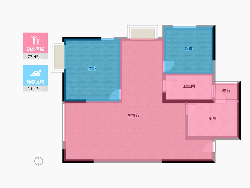 四川省-成都市-驿都城-98.00-户型库-动静分区