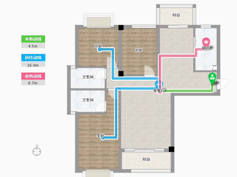 福建省-泉州市-卓辉东湖悦城-94.24-户型库-动静线