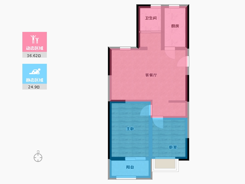 河南省-郑州市-泉舜上城-70.00-户型库-动静分区