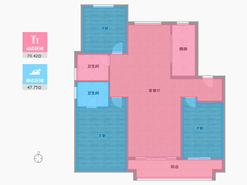 山东省-德州市-东城壹号院-106.77-户型库-动静分区