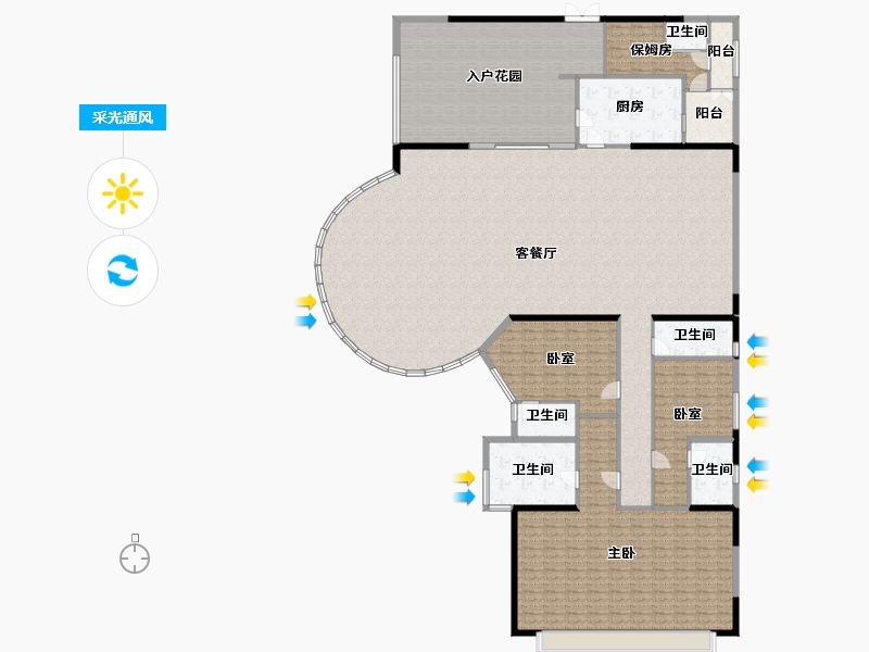 广东省-广州市-博雅首府-335.84-户型库-采光通风