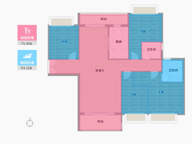 广东省-梅州市-雅涛豪苑-114.70-户型库-动静分区