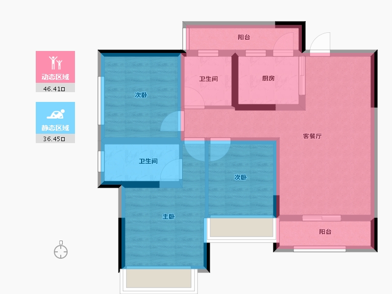 四川省-资阳市-多弗诚园-71.93-户型库-动静分区