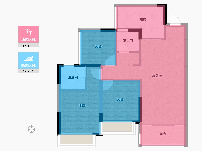 四川省-内江市-万达·内江文旅城-72.29-户型库-动静分区