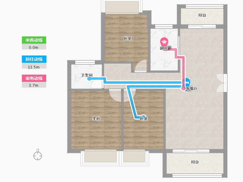 福建省-龙岩市-客都汇·金岸佳园-80.85-户型库-动静线