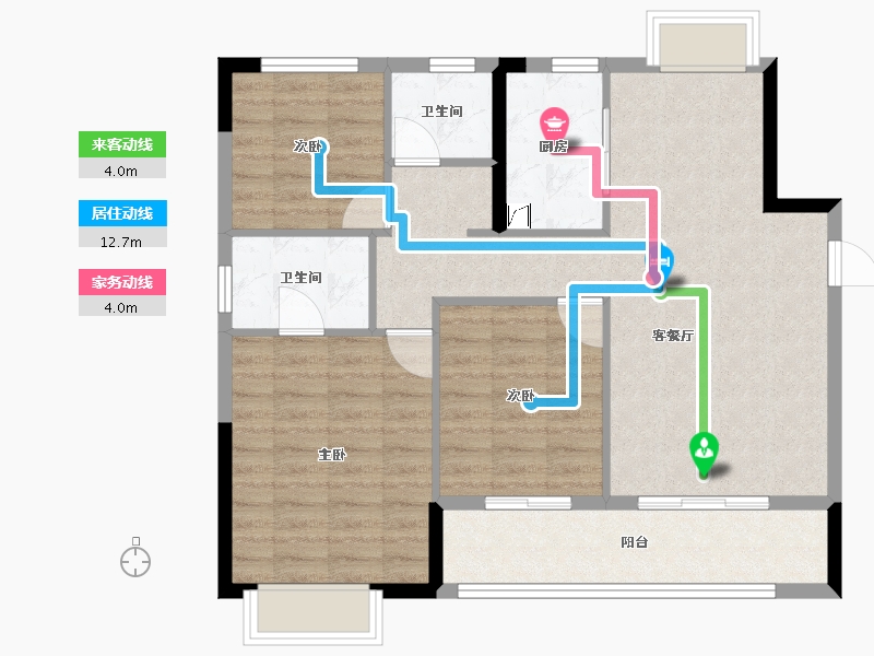 江西省-上饶市-信江·林溪府-87.99-户型库-动静线