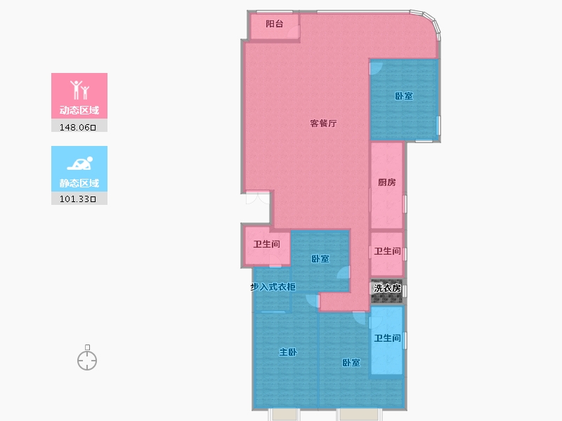 河北省-邯郸市-美食林环球中心-234.98-户型库-动静分区